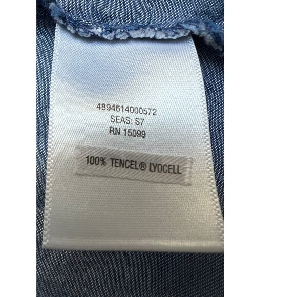 Simply Emma Plus Denim Tencel Full Zip Hooded Utility Jacket Women's Size 3X - Picture 13 of 15